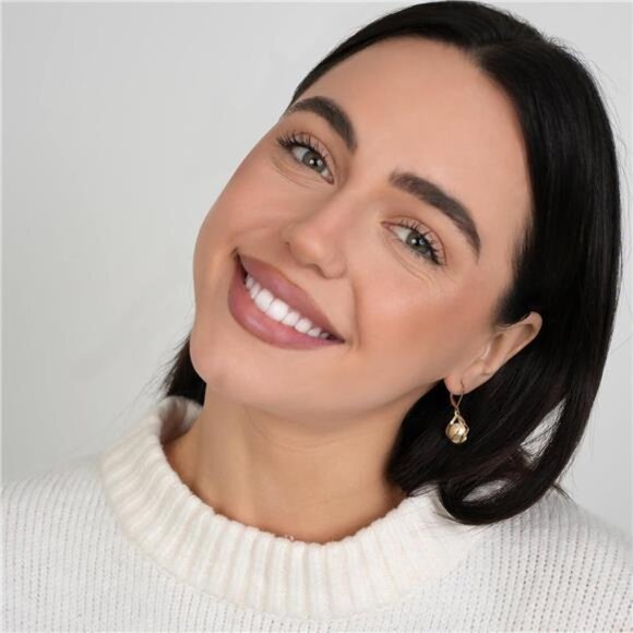 Gold-Plated Caged Pearl Drop Earrings – Lightweight, Hypoallergenic - Picture 3 of 6